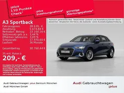 Blau Gebraucht 2024 Audi A3 Sportback Advanced Limousine | 28.639 € (Guter Preis)
