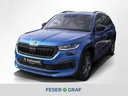 Raceblau metallic met. Gebraucht 2021 Skoda Kodiaq SportLine SUV | 32.880 € (Etwas zu teuer)