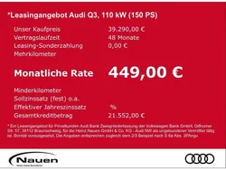 Schwarz Neu 2025 Audi Q3 Advanced SUV | 39.290 € (Superpreis)