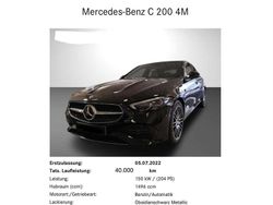 Schwarz Gebraucht 2022 Mercedes C200 Avantgarde Limousine | 34.500 € (Fairer Preis)