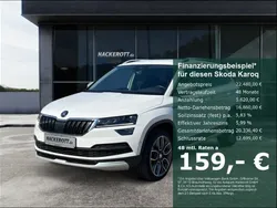 Weiß Gebraucht 2019 Skoda Karoq Scout 4x4 SUV | 22.480 € (Etwas zu teuer)