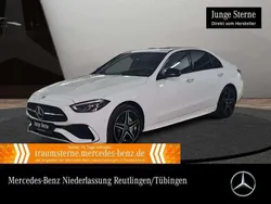 Manufaktur opalithweiß bright Gebraucht 2024 Mercedes C300e AMG Limousine | 46.890 € (Superpreis)