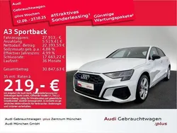 Gletscherweiß metallic Gebraucht 2023 Audi A3 Sportback e-tron S-Line Limousine | 27.913 € (Guter Preis)
