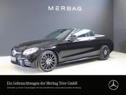 Metalliclack obsidianschwarz Gebraucht 2019 Mercedes C220 AMG Cabrio | 33.960 € (Fairer Preis)