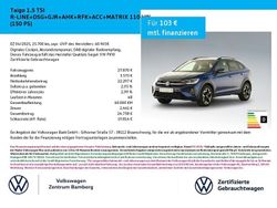 Blau Gebraucht 2025 VW Taigo R-line SUV | 27.870 € (Fairer Preis)