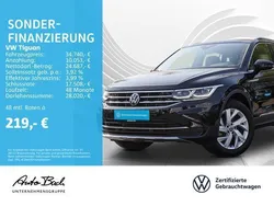 Schwarz (deep black perleffekt) Gebraucht 2022 VW Tiguan Elegance SUV | 31.440 € (Guter Preis)