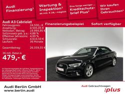 Mythosschwarz metallic Gebraucht 2019 Audi A3 Cabriolet Design Cabrio | 24.500 € (Fairer Preis)