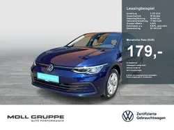 Atlantic blue (metallic) Gebraucht 2021 VW Golf VIII Life Limousine | 17.850 € (Guter Preis)