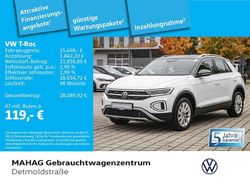 Pure white/indiumgrau metallic Gebraucht 2024 VW T-Roc Style SUV | 25.699 € (Guter Preis)