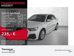 Weiß Gebraucht 2024 Audi A1 Sportback S-Line Kleinwagen | 27.390 € (Etwas zu teuer)