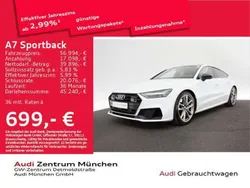 Gletscherweiß metallic Gebraucht 2023 Audi A7 S-Line Kleinwagen | 56.994 € (Etwas zu teuer)