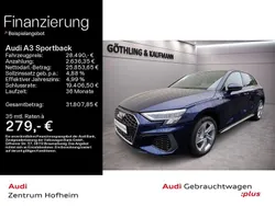 Blau Gebraucht 2024 Audi A3 Sportback S-Line Limousine | 28.490 € (Guter Preis)