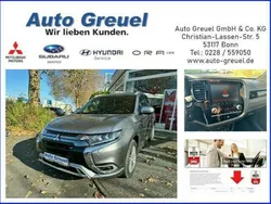 Platinumgrau (metallic) Gebraucht 2020 Mitsubishi Outlander P-HEV Top SUV | 26.980 € (Teuer)