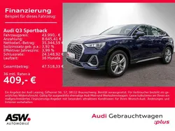 Navarrablau metallic Gebraucht 2024 Audi Q3 Sportback S-Line SUV | 49.790 € (Etwas zu teuer)