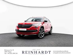 Velvet rot metallic Gebraucht 2020 Skoda Kodiaq SportLine SUV | 30.285 € (Etwas zu teuer)
