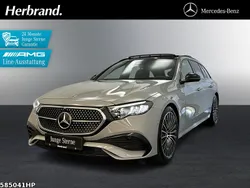 Manufaktur alpingrau uni Gebraucht 2023 Mercedes E220 AMG Kombi | 52.990 € (Teuer)