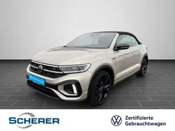 Ivory silver metallic schwarz Gebraucht 2022 VW T-Roc Cabriolet R-line Cabrio | 27.980 € (Fairer Preis)