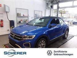 Ravennablau metallic schwarz Gebraucht 2022 VW T-Roc Cabriolet Style Cabrio | 23.690 € (Fairer Preis)
