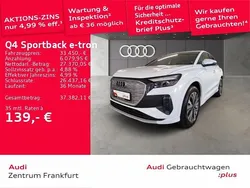 Gletscherweiß metallic Gebraucht 2023 Audi Q4 Sportback e-tron Advanced SUV | 33.450 € (Fairer Preis)