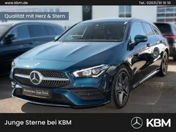 Denimblau Gebraucht 2021 Mercedes CLA250e Shooting Brake AMG Kombi | 27.420 € (Superpreis)