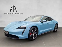 Blau Gebraucht 2021 Porsche Taycan Limousine | 61.990 € (Fairer Preis)