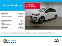 Weiß Gebraucht 2020 VW e-up! Style Kleinwagen | 13.790 € (Fairer Preis)
