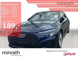 Blau Gebraucht 2024 Audi A3 Sportback S-Line Limousine | 30.690 € (Superpreis)