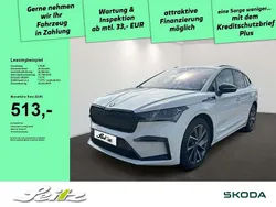 Moonweiss metallic Gebraucht 2023 Skoda Enyaq iV SportLine SUV | 37.571 € (Fairer Preis)