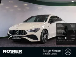Weiss / polarweiß Gebraucht 2024 Mercedes CLA35 AMG AMG Coupé | 49.234 € (Fairer Preis)