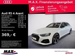 Gletscherweiß metallic Gebraucht 2024 Audi RS4 Ambiente Kombi | 79.989 € (Fairer Preis)