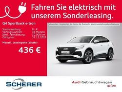 Weiß (gletscherweiß metallic) Gebraucht 2025 Audi Q4 Sportback e-tron Ambiente SUV | 44.501 € (Superpreis)