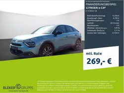 Islandblau Gebraucht 2022 Citroën e-C4 Shine Limousine | 19.990 € (Guter Preis)