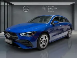 Metalliclack spektralblau Gebraucht 2024 Mercedes CLA200 Shooting Brake AMG Kombi | 33.890 € (Etwas zu teuer)