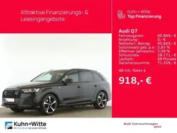 Schwarz Gebraucht 2022 Audi Q7 S-Line SUV | 60.849 € (Guter Preis)