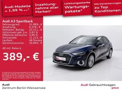 Blau Gebraucht 2024 Audi A3 Sportback Advanced Limousine | 32.695 € (Superpreis)