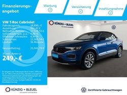 Ravennablau metallic schwarz Gebraucht 2021 VW T-Roc Cabriolet Style Cabrio | 18.890 € (Superpreis)