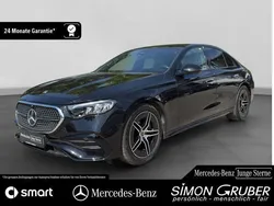 Obsidianschwarz (metallic) Gebraucht 2023 Mercedes E220 AMG Limousine | 50.950 € (Fairer Preis)
