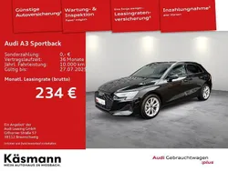 Schwarz Gebraucht 2024 Audi A3 Sportback Ambiente Limousine | 30.950 € (Fairer Preis)