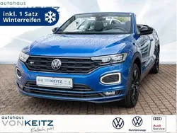 Blau Gebraucht 2021 VW T-Roc Cabriolet R-line Cabrio | 28.990 € (Fairer Preis)
