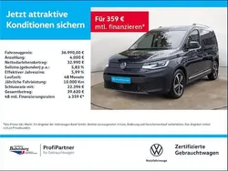 Blau Gebraucht 2023 VW Caddy Life Van / Kleinbus | 36.990 € (Fairer Preis)