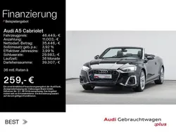 Mythosschwarz metallic Gebraucht 2024 Audi A5 Cabriolet S-Line Cabrio | 46.449 € (Etwas zu teuer)