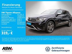Deep black perleffekt (metallic) Gebraucht 2022 VW Tiguan Allspace Elegance SUV | 31.730 € (Guter Preis)