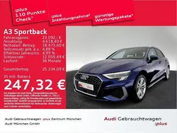 Blau Gebraucht 2021 Audi A3 Sportback S-Line Limousine | 23.092 € (Guter Preis)
