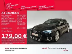 Brillantschwarz Gebraucht 2022 Audi A3 Sportback e-tron Ambiente Limousine | 24.682 € (Guter Preis)