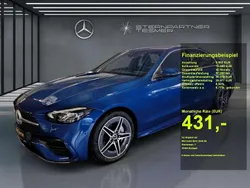 Metalliclack spektralblau Gebraucht 2024 Mercedes C220 AMG Limousine | 39.970 € (Fairer Preis)