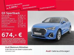 Turboblau Gebraucht 2022 Audi Q3 Sportback S-Line SUV | 35.878 € (Fairer Preis)