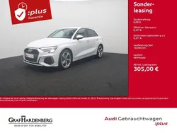 Gletscherweiß metallic Gebraucht 2024 Audi A3 Sportback S-Line Limousine | 33.680 € (Superpreis)