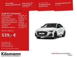 Gletscherweiß metallic Gebraucht 2025 Audi A3 S-Line Limousine | 42.630 €
