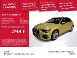 Gelb Gebraucht 2024 Audi A3 Sportback S-Line Limousine | 35.490 € (Fairer Preis)