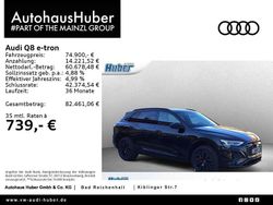 Mythosschwarz metallic Gebraucht 2024 Audi Q8 e-tron S-Line SUV | 74.900 € (Teuer)